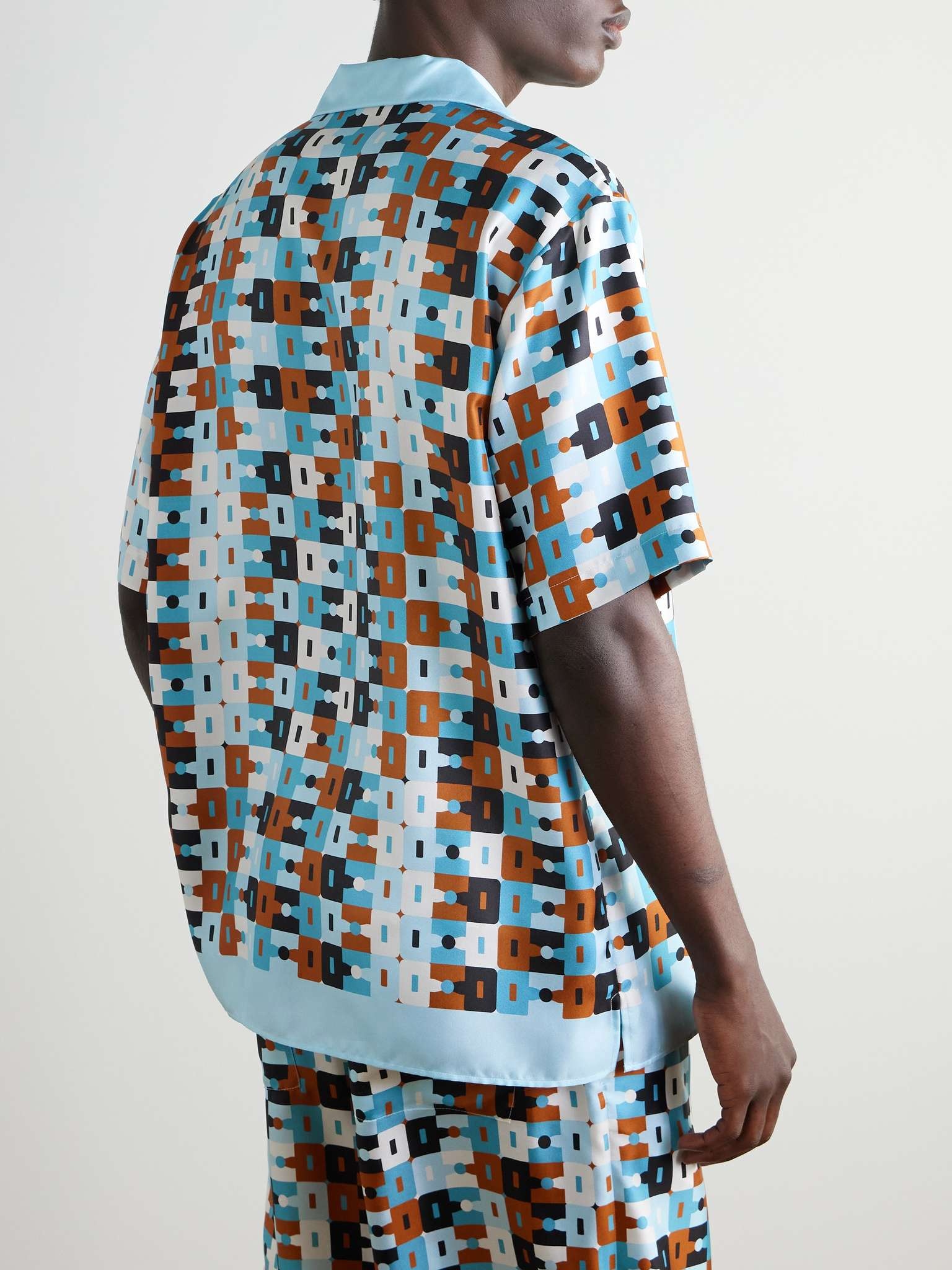 Disco Camp-Collar Printed Silk-Twill Shirt - 3