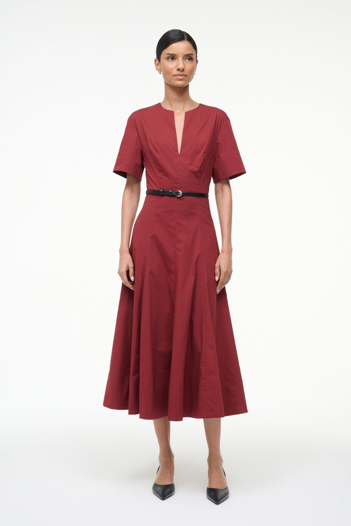 STAUD FRANCES DRESS SANGRIA - 2