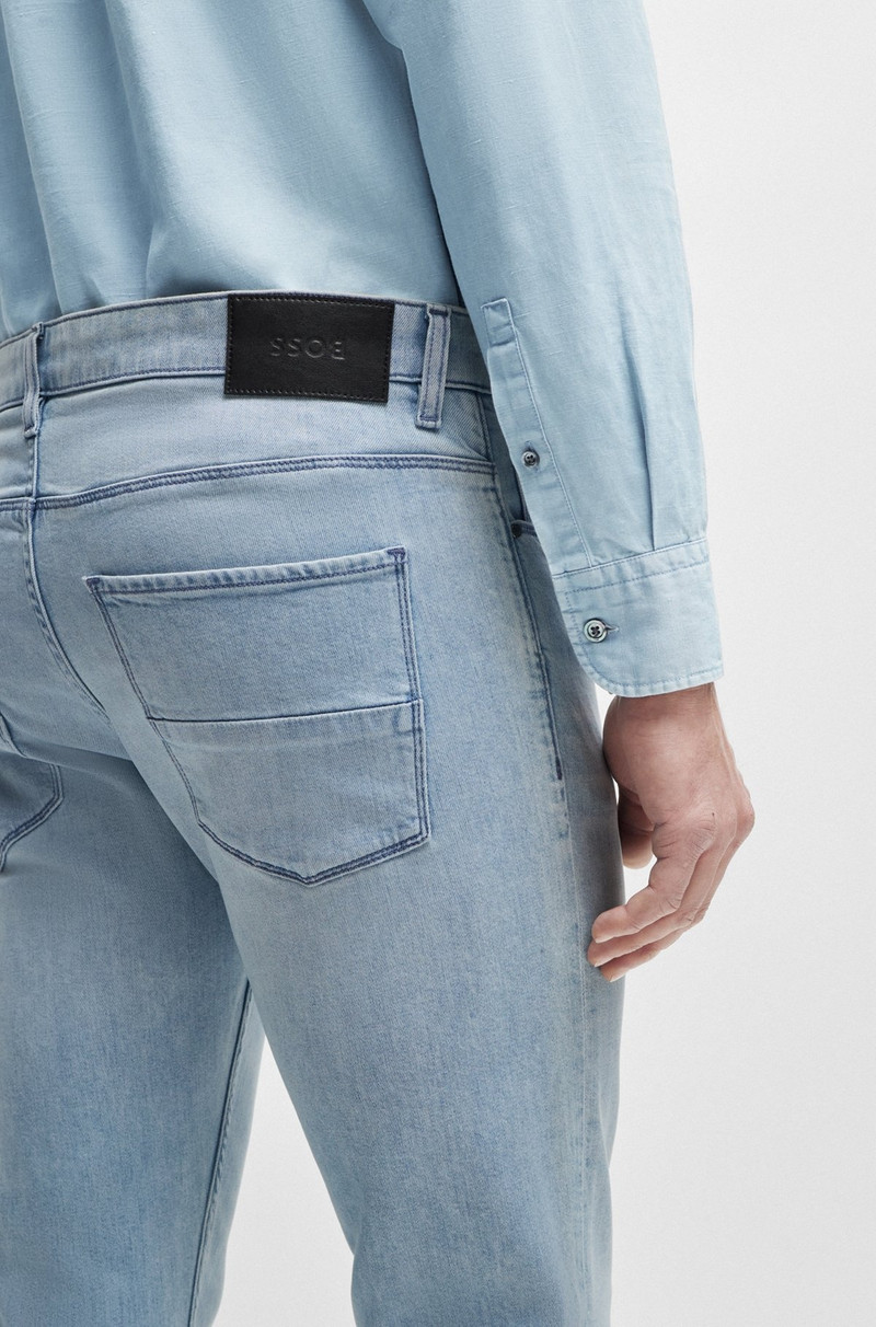 SLIM-FIT JEANS IN BLUE ITALIAN DENIM 5