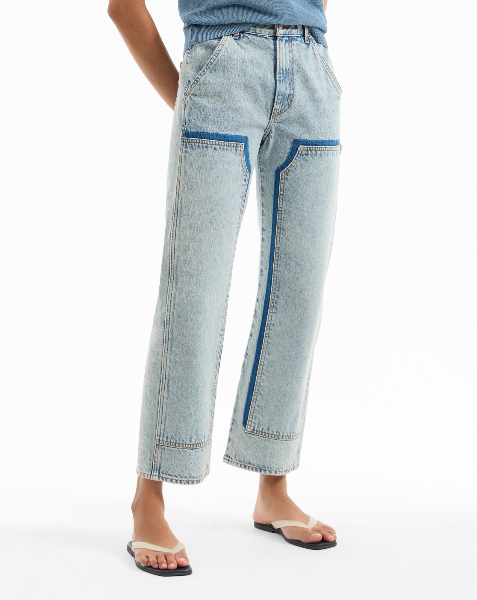 DYLAN PATCH-FRONT STRAIGHT-LEG JEANS - 3