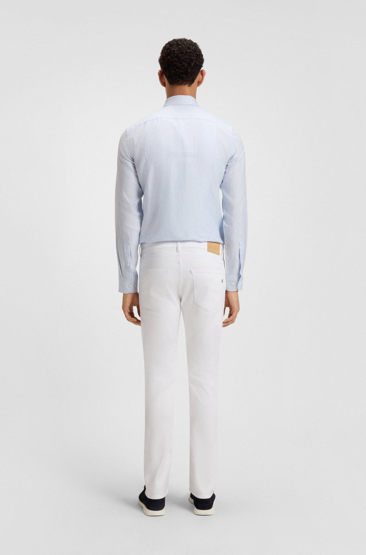 DELAWARE SLIM-FIT JEANS IN WHITE STRETCH DENIM - 4