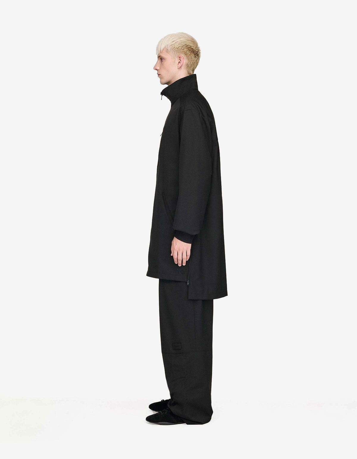 Y-3 Black Refined Wool Track Top 3-Stripes - 4