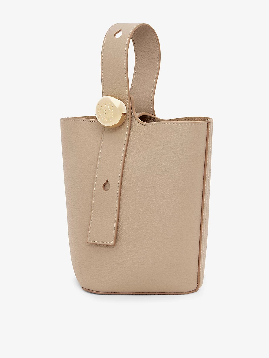 Pebble mini leather bucket bag - 5