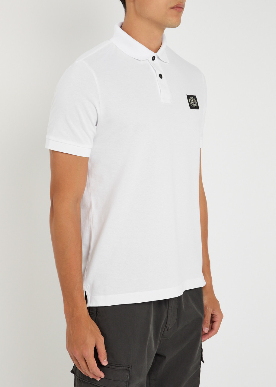 Stone Island Logo Piqué Stretch-cotton Polo Shirt - 2