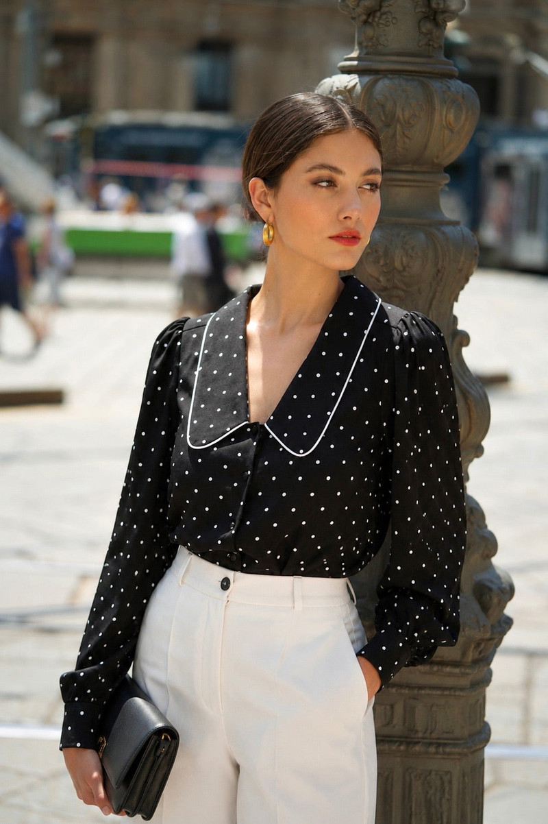 Laurent Polka Dot Blouse 1