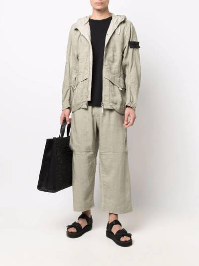 Stone Island Shadow Project cropped drawstring-waist trousers outlook