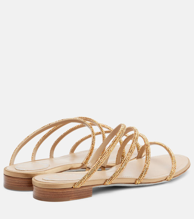 RENE CAOVILLA Erin crystal-embellished sandals outlook