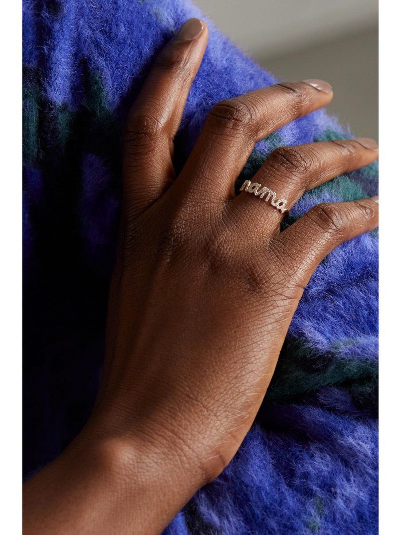 SYDNEY EVAN Mama 14-karat Gold Diamond Ring outlook