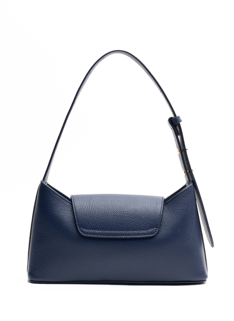 Envelope Pebbled Leather Navy 3