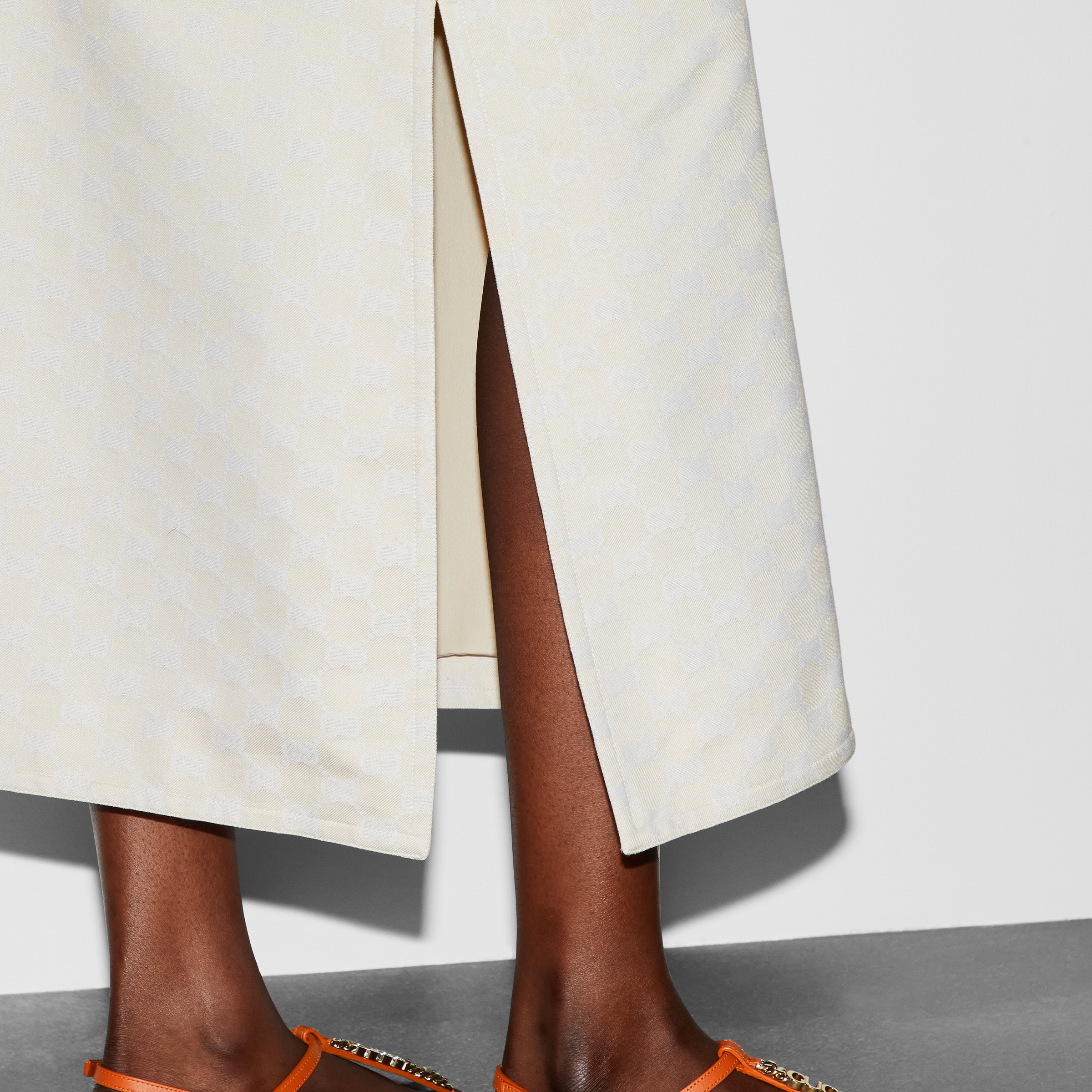 GG cotton gabardine skirt - 6