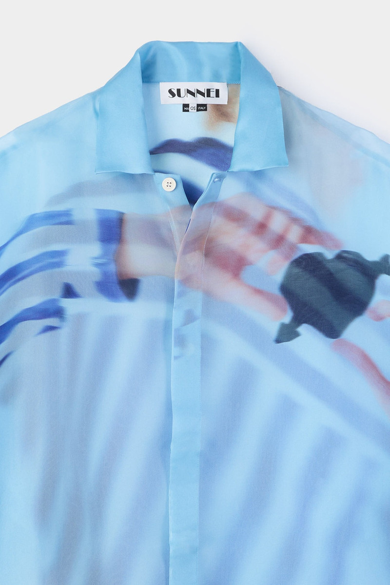 'CUORE DI PIETRA' MEGA OVER SHIRT / azure 4