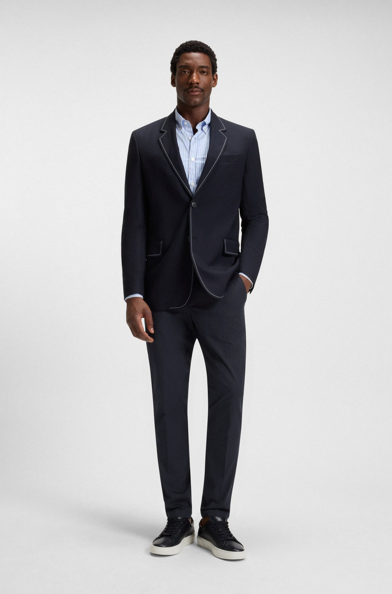 BOSS SLIM-FIT TROUSERS IN STRETCH COTTON outlook