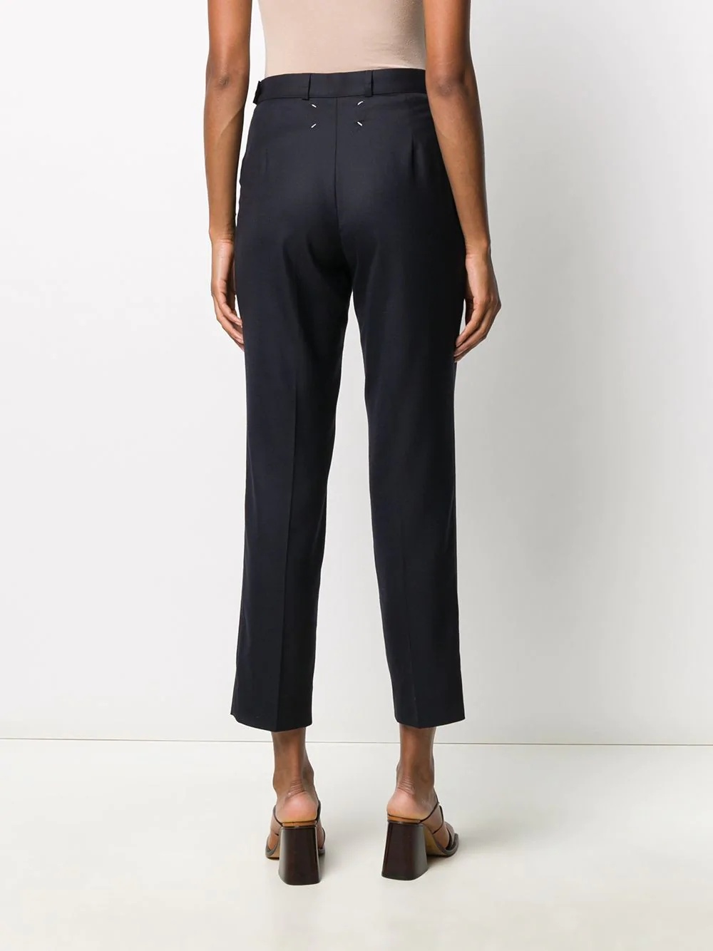 cropped straight-leg trousers - 4