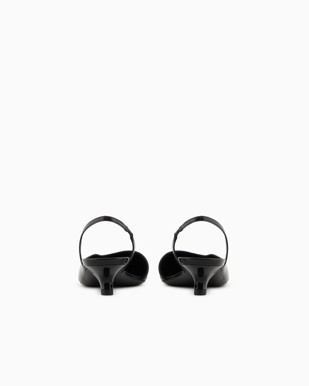 BRUSHED LEATHER SLINGBACK COURT SHOES - 4