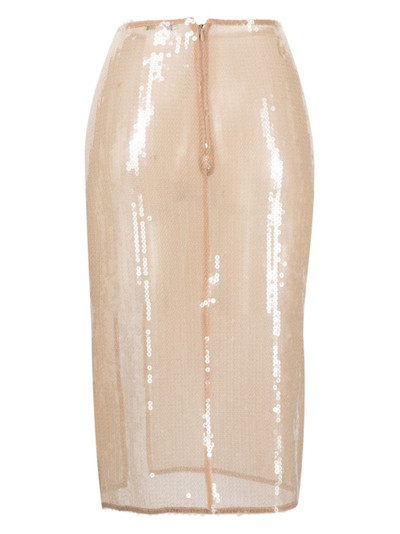 NENSI DOJAKA sequinned tulle pencil skirt outlook