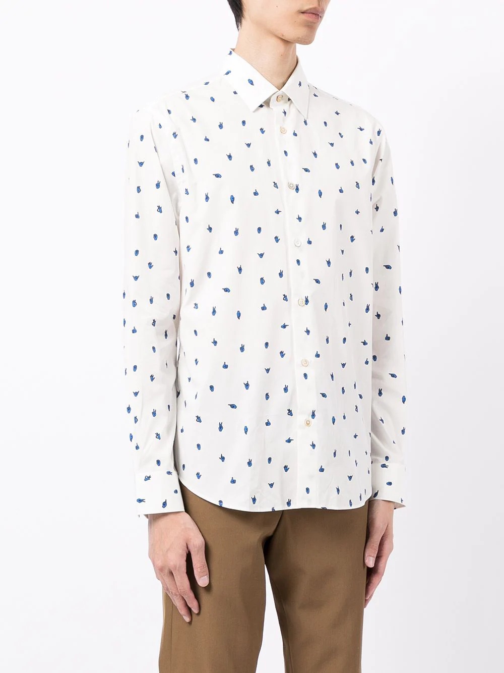 gesture-print shirt - 3