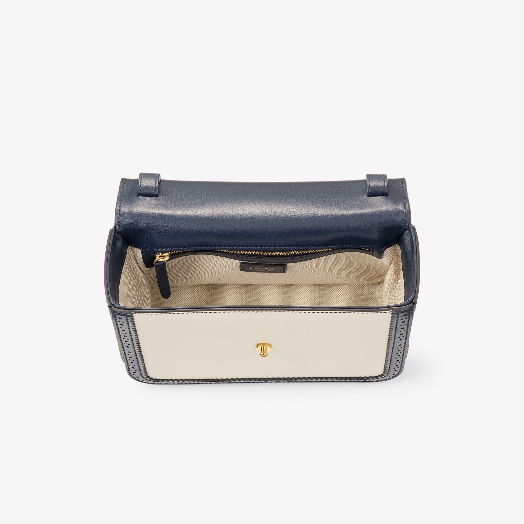 Diamond Top Handle
Navy & Latte Leather Top Handle Bag - 5