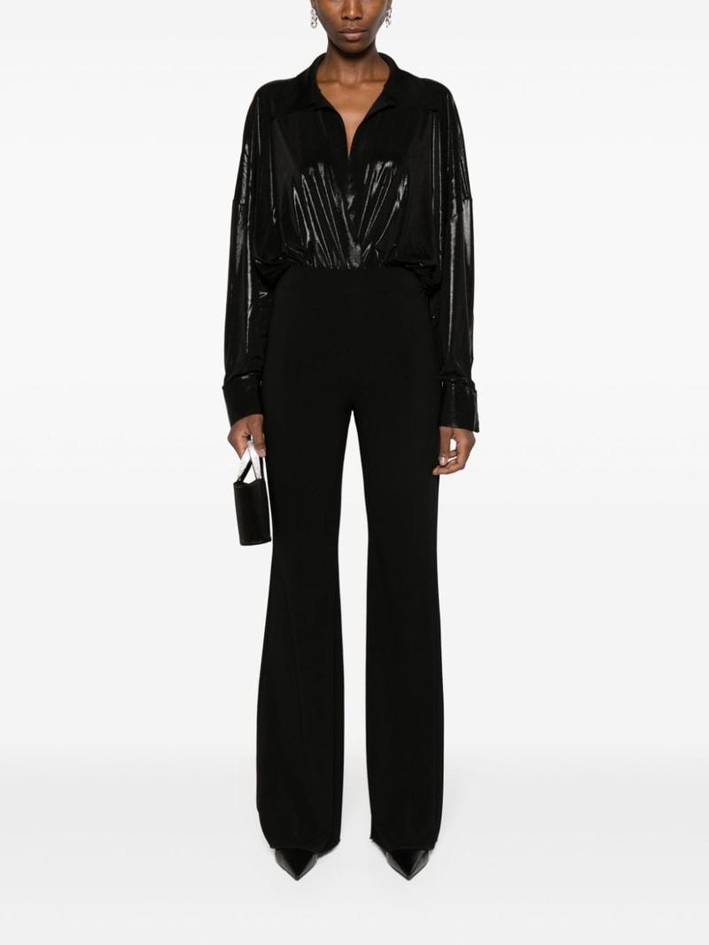 NORMA KAMALI laminated shirt-style bodysuit outlook