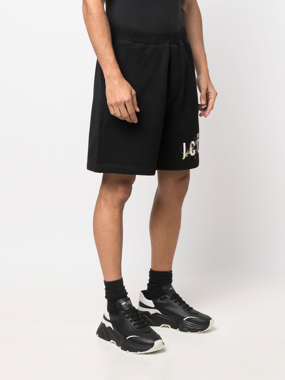 Icon logo-print track shorts - 3