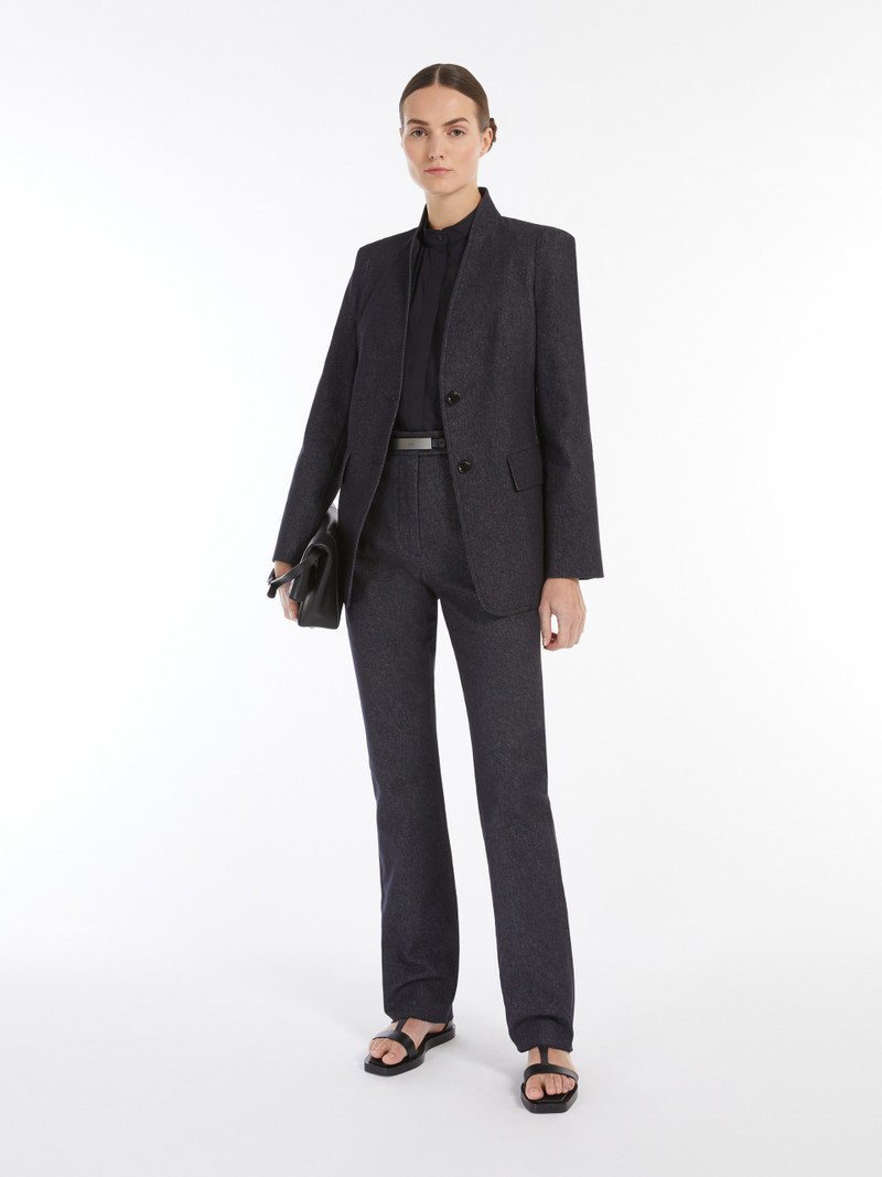 Max Mara GALIZIA Slim-fit cotton trousers outlook