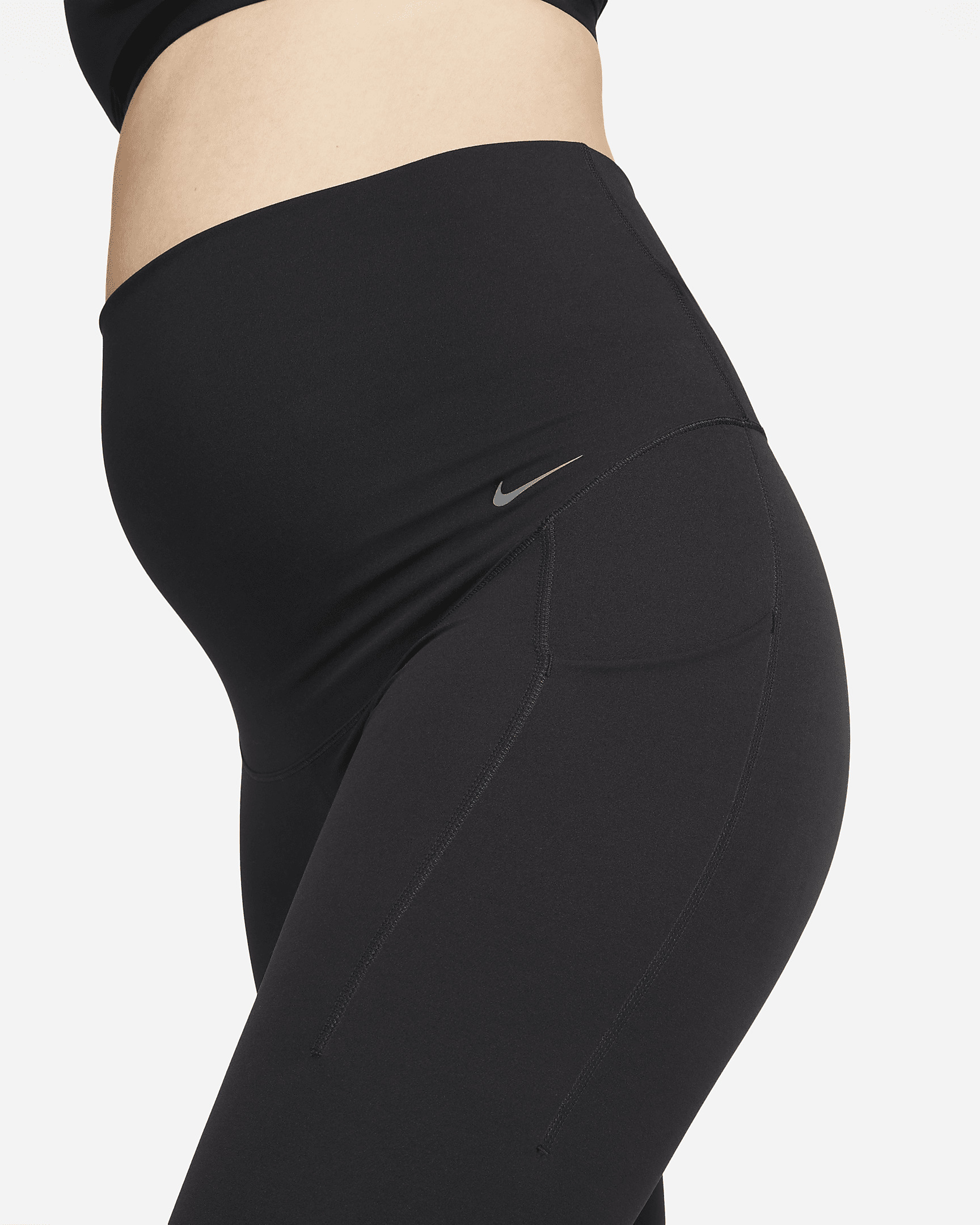 Nike Zenvy (M) Women's Gentle-Support High-Waisted 7/8 Leggings with Pockets (Maternity) - 4