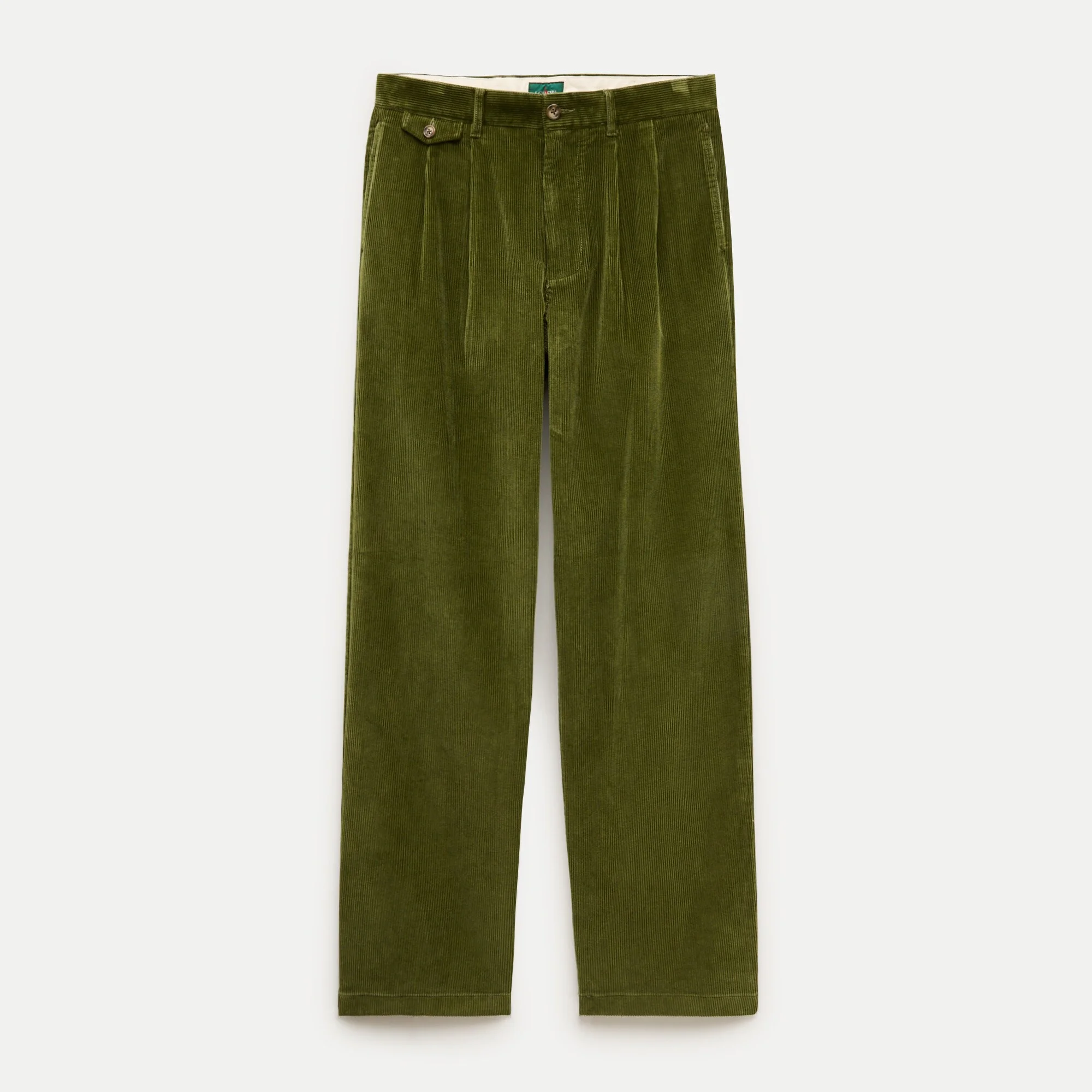 Relaxed-fit double-pleated corduroy pant - 1