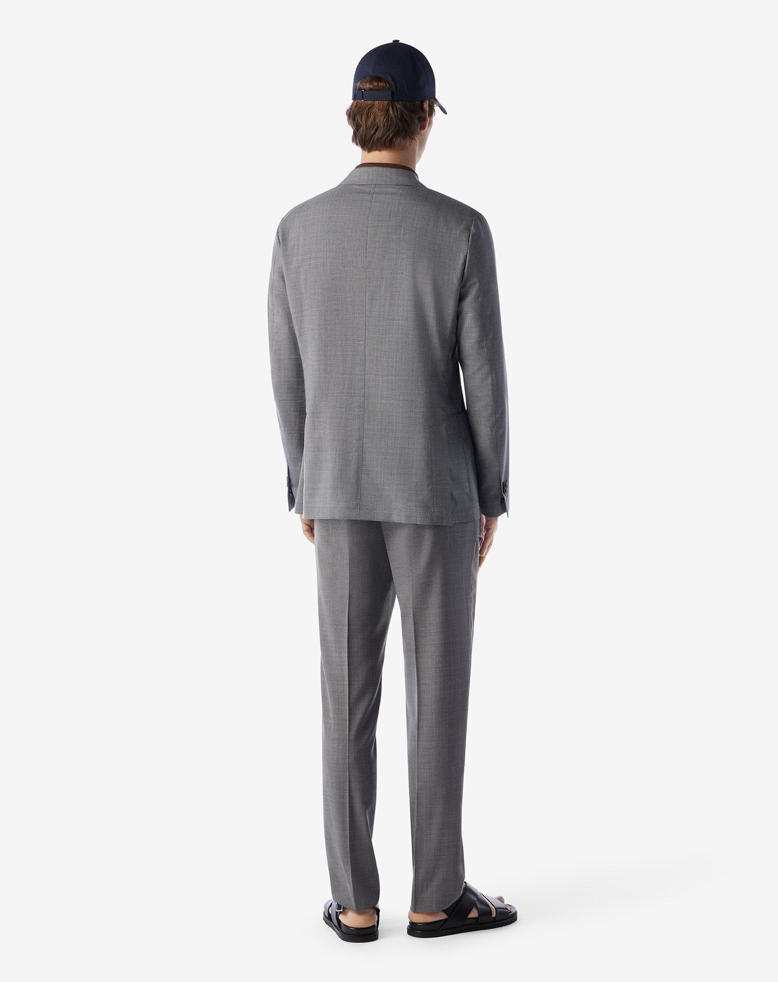 Unlined grey wool suit - 3
