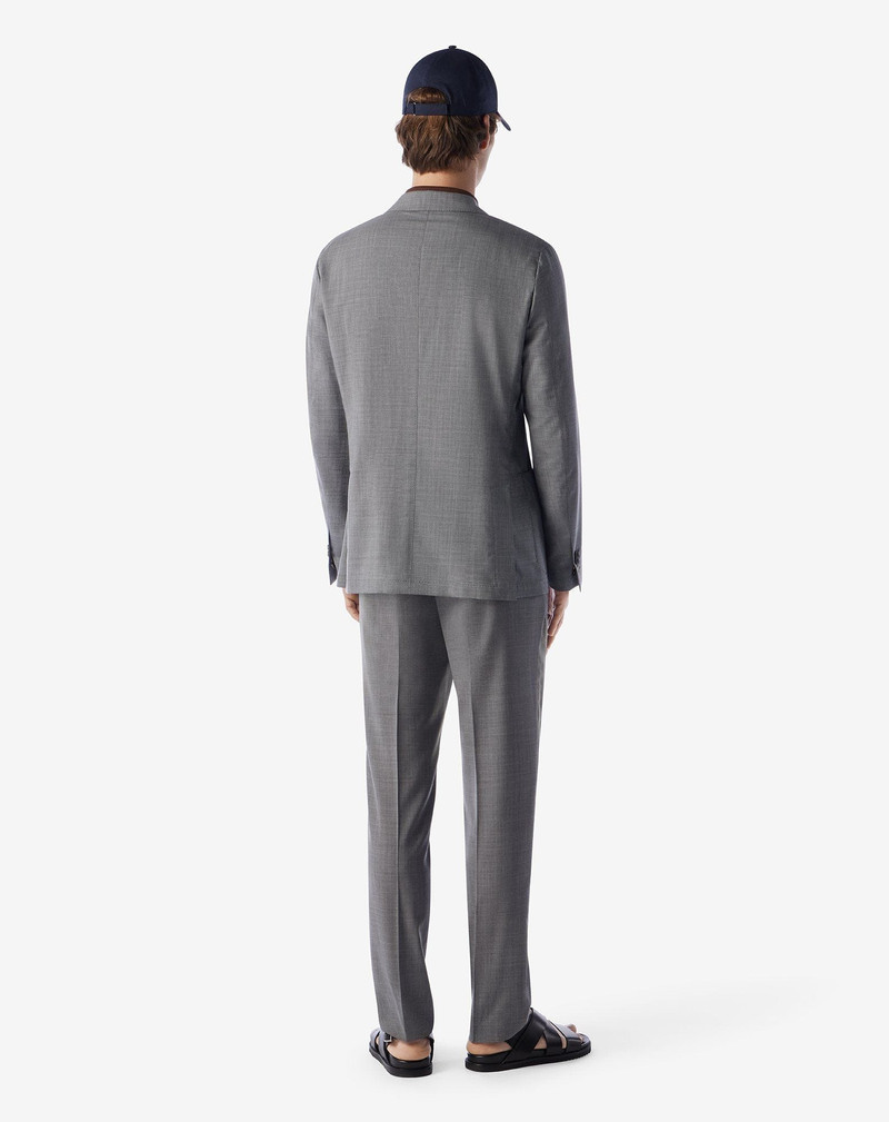 Unlined grey wool suit 3