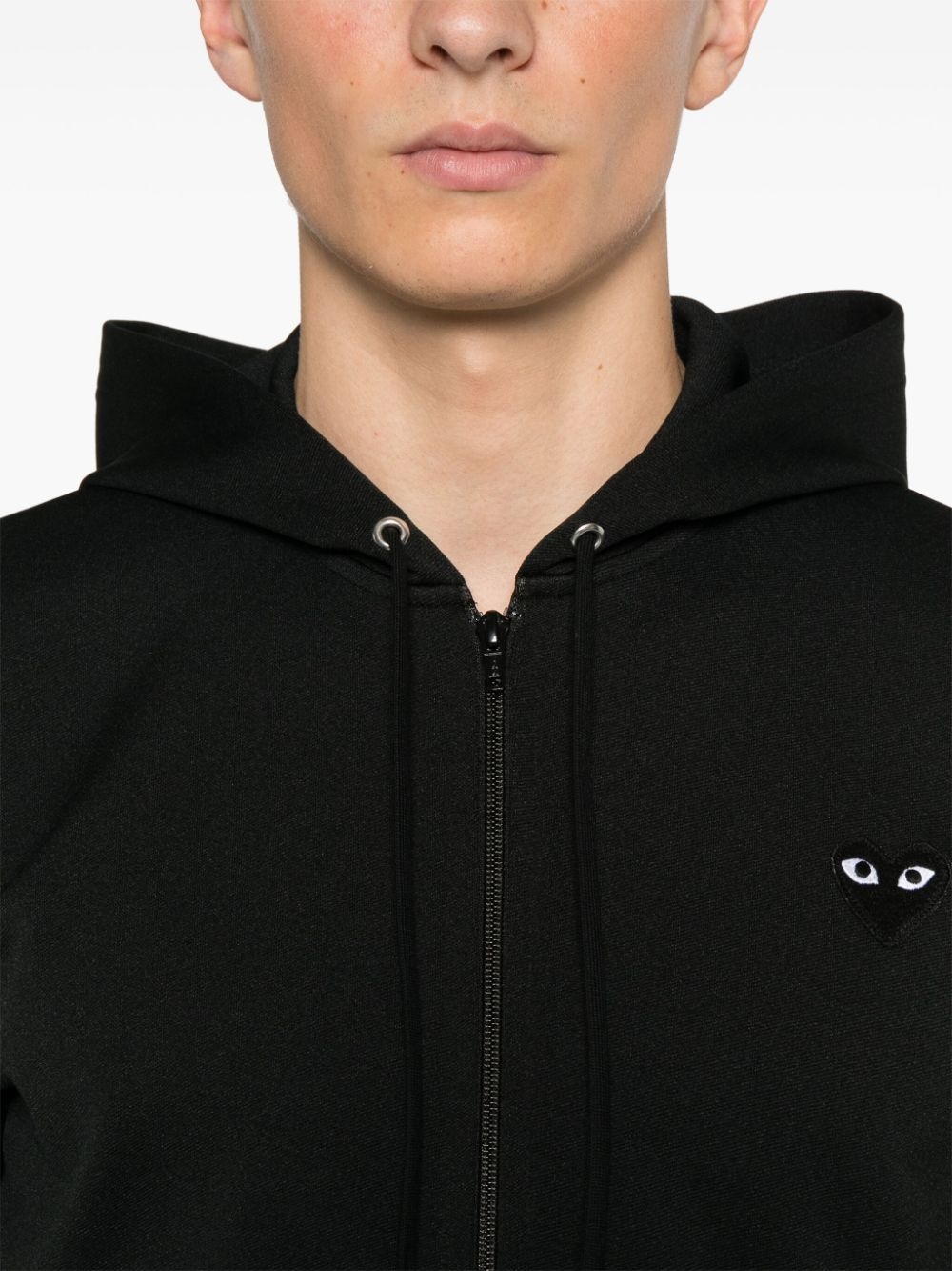 heart-patch zipped hoodie - 5