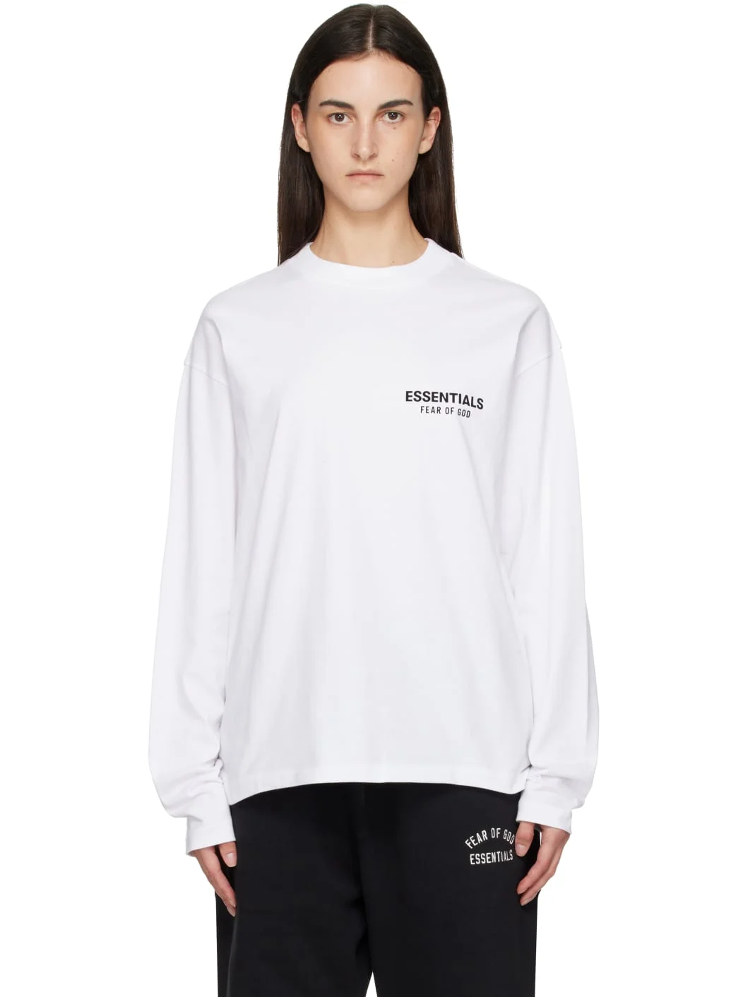White Classic Fit Long Sleeve T-shirt - 1
