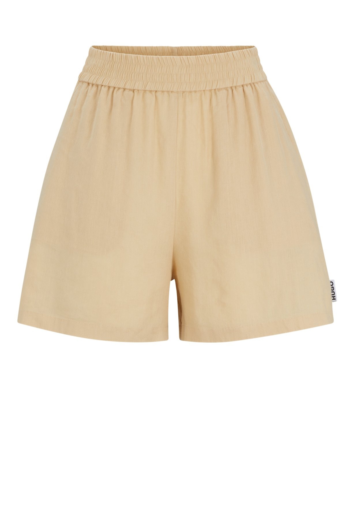 LINEN-BLEND SHORTS WITH A WIDE LEG - 1