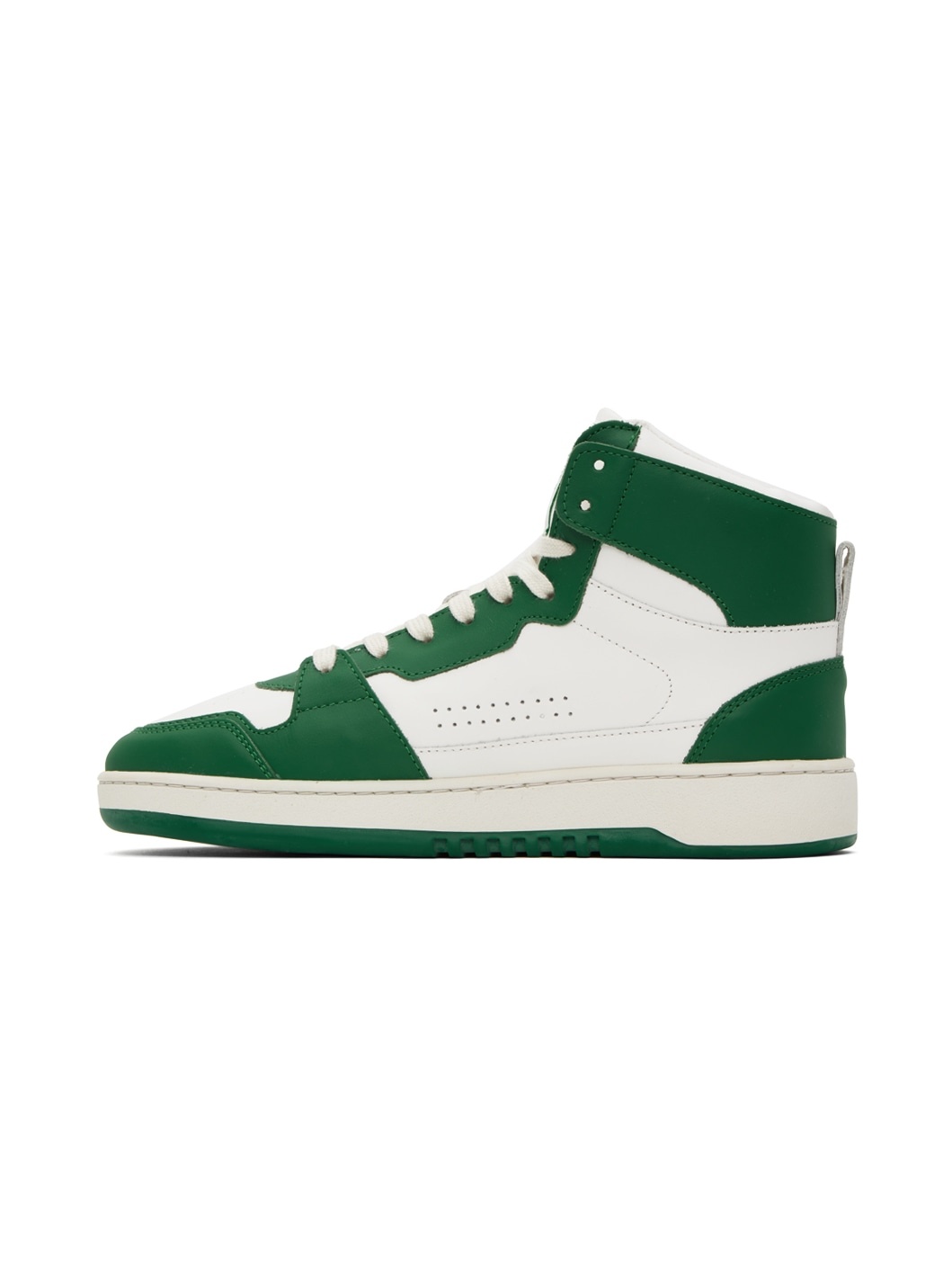 White & Green Dice Hi Sneakers - 3