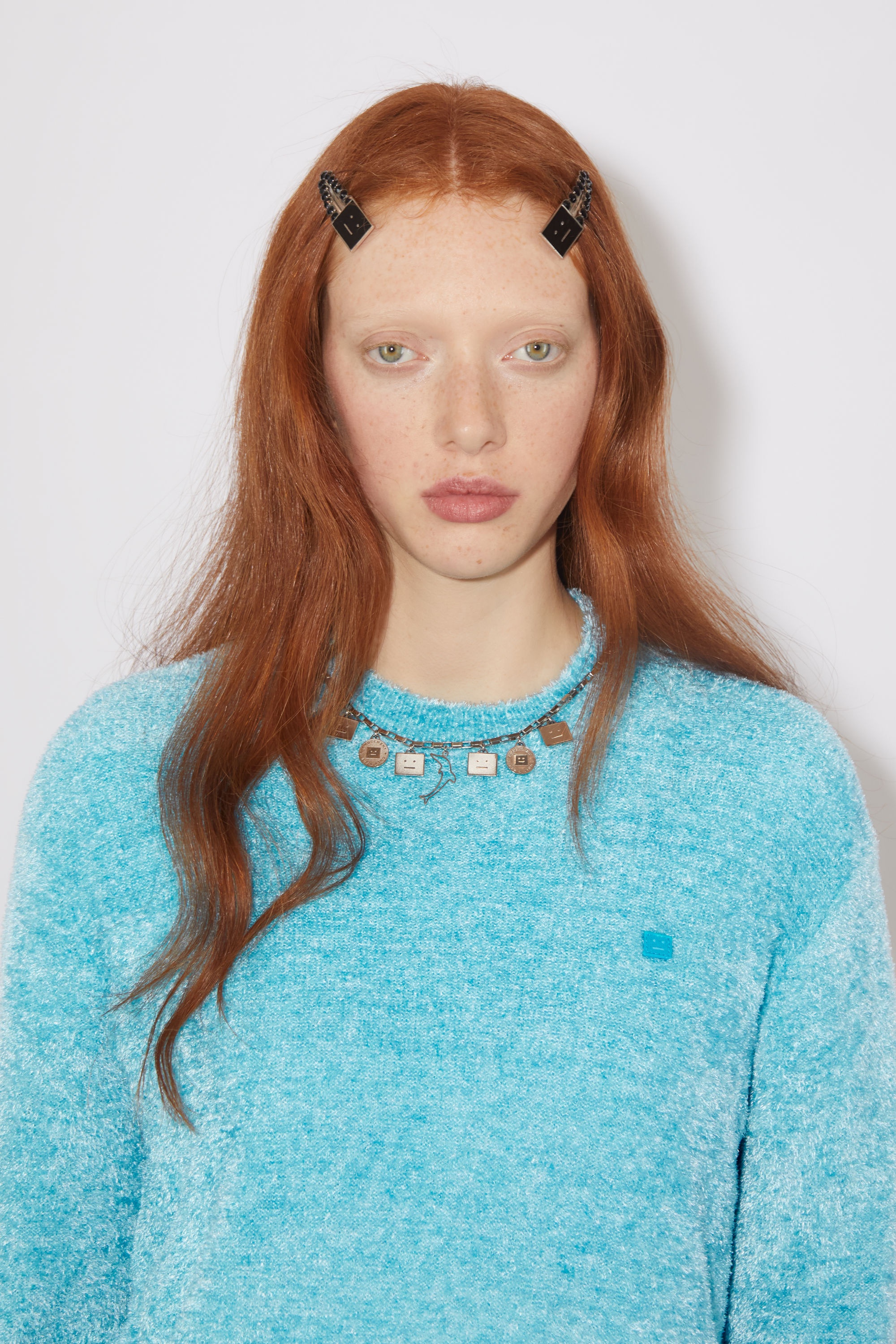 Textured sweater - Teal blue - 5