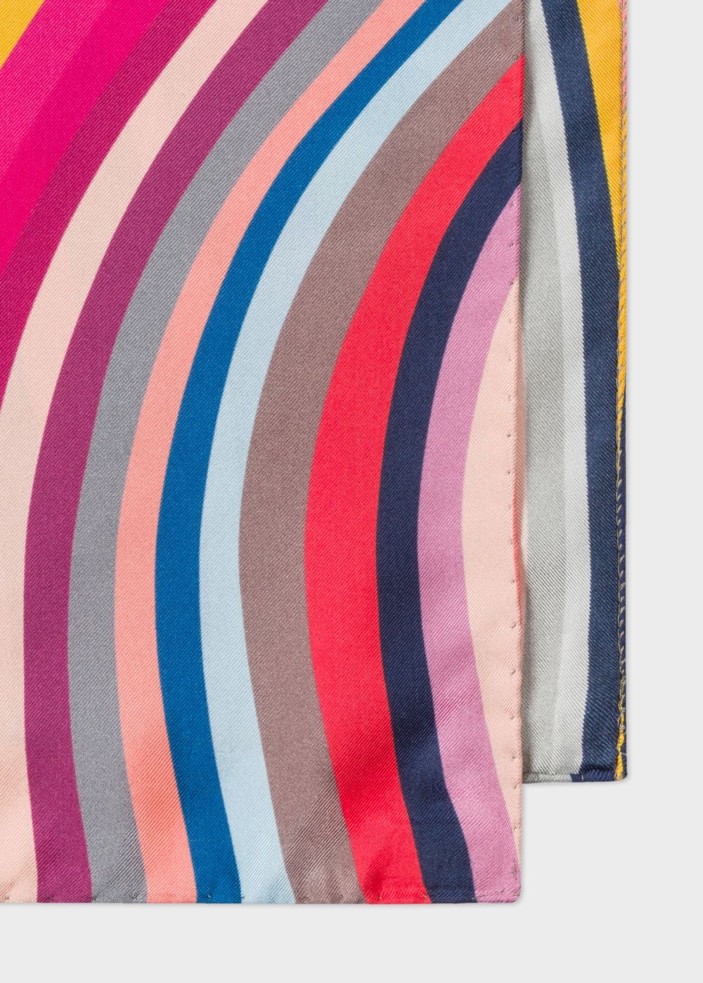 Multicolour 'Swirl' Silk Square Scarf - 3