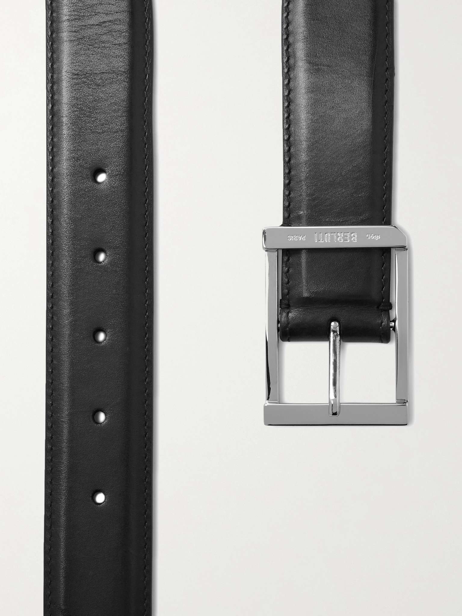 3.5cm Polished Leather Belt - 3