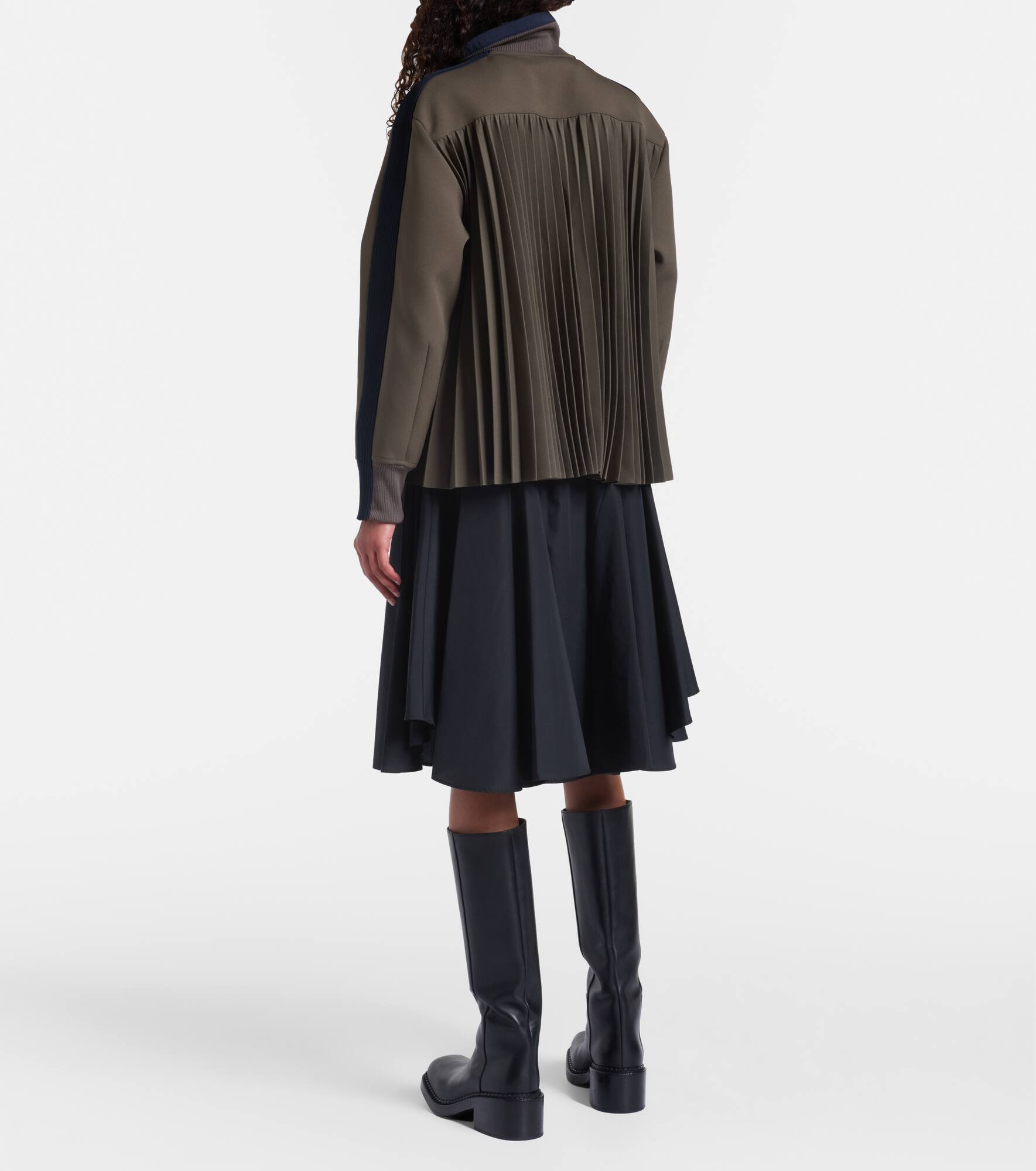 Matelassé and twill jacket - 3