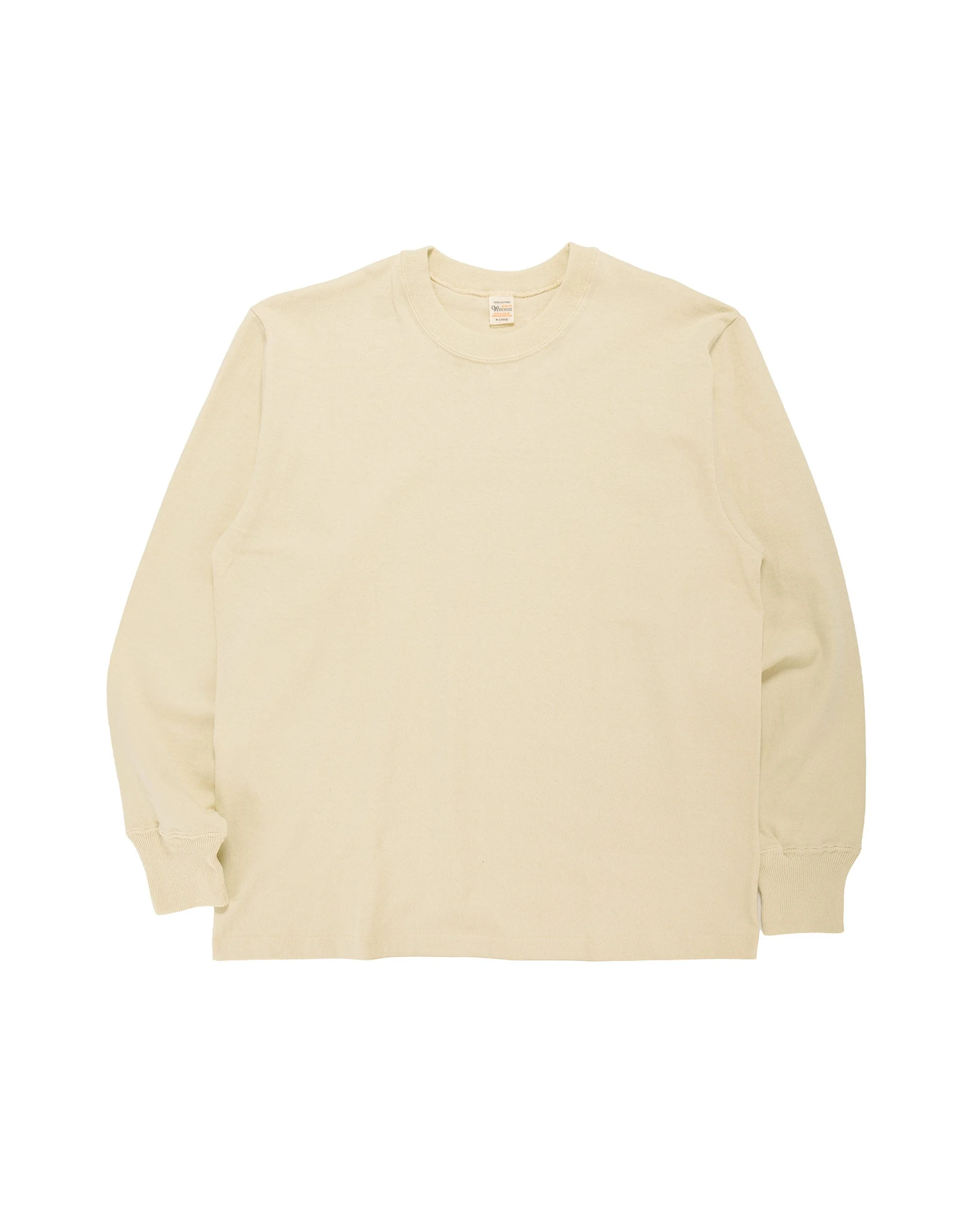 Lot. 5914 Long Sleeve Crew Neck T-Shirt Solid Cream - 1
