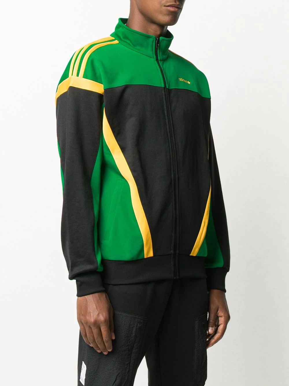 panelled logo track jacket - 3