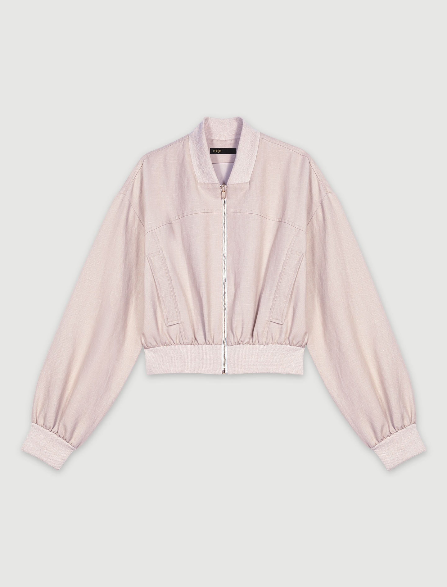 Cropped linen jacket - 1