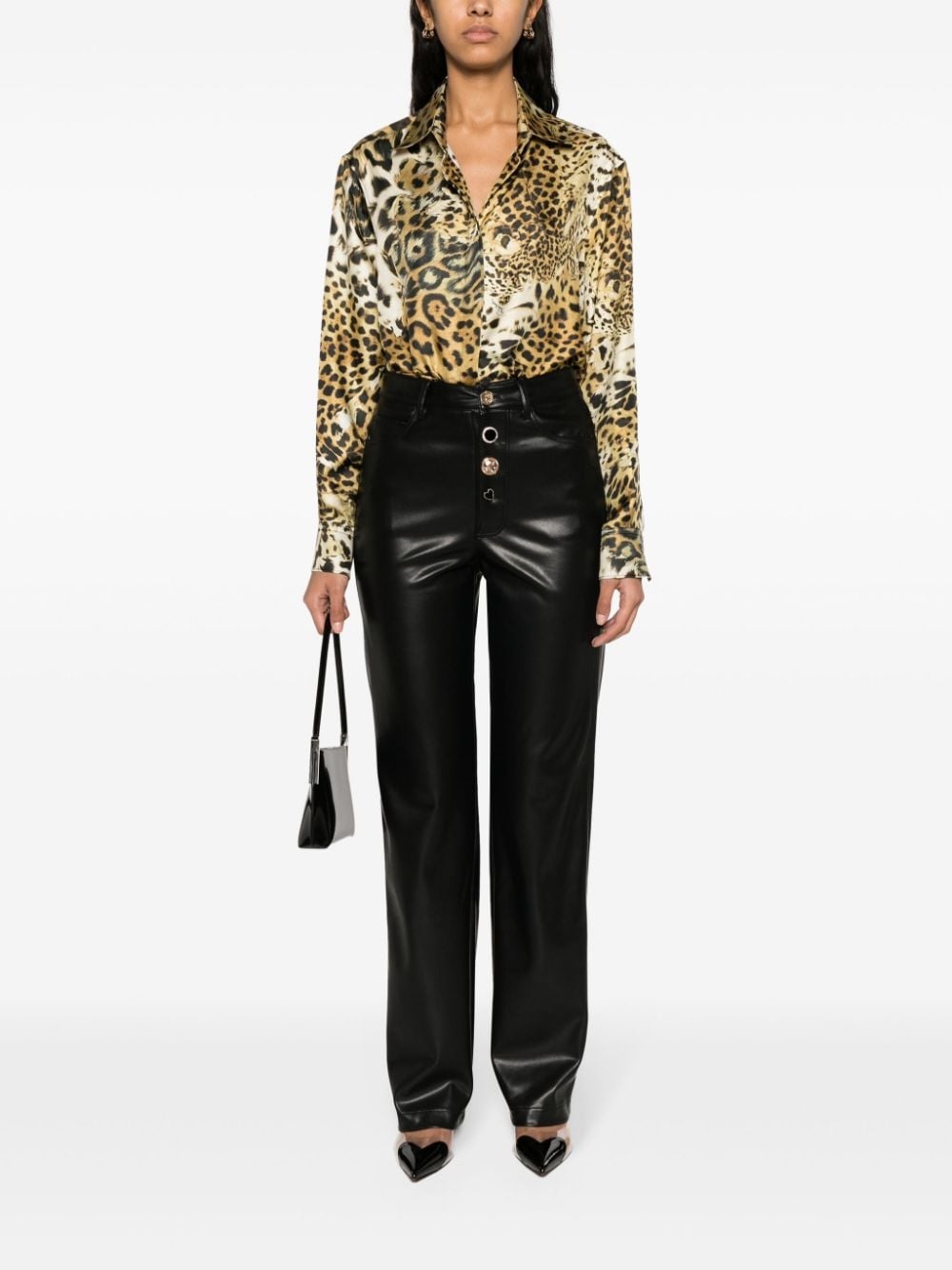 leopard-print silk shirt - 2