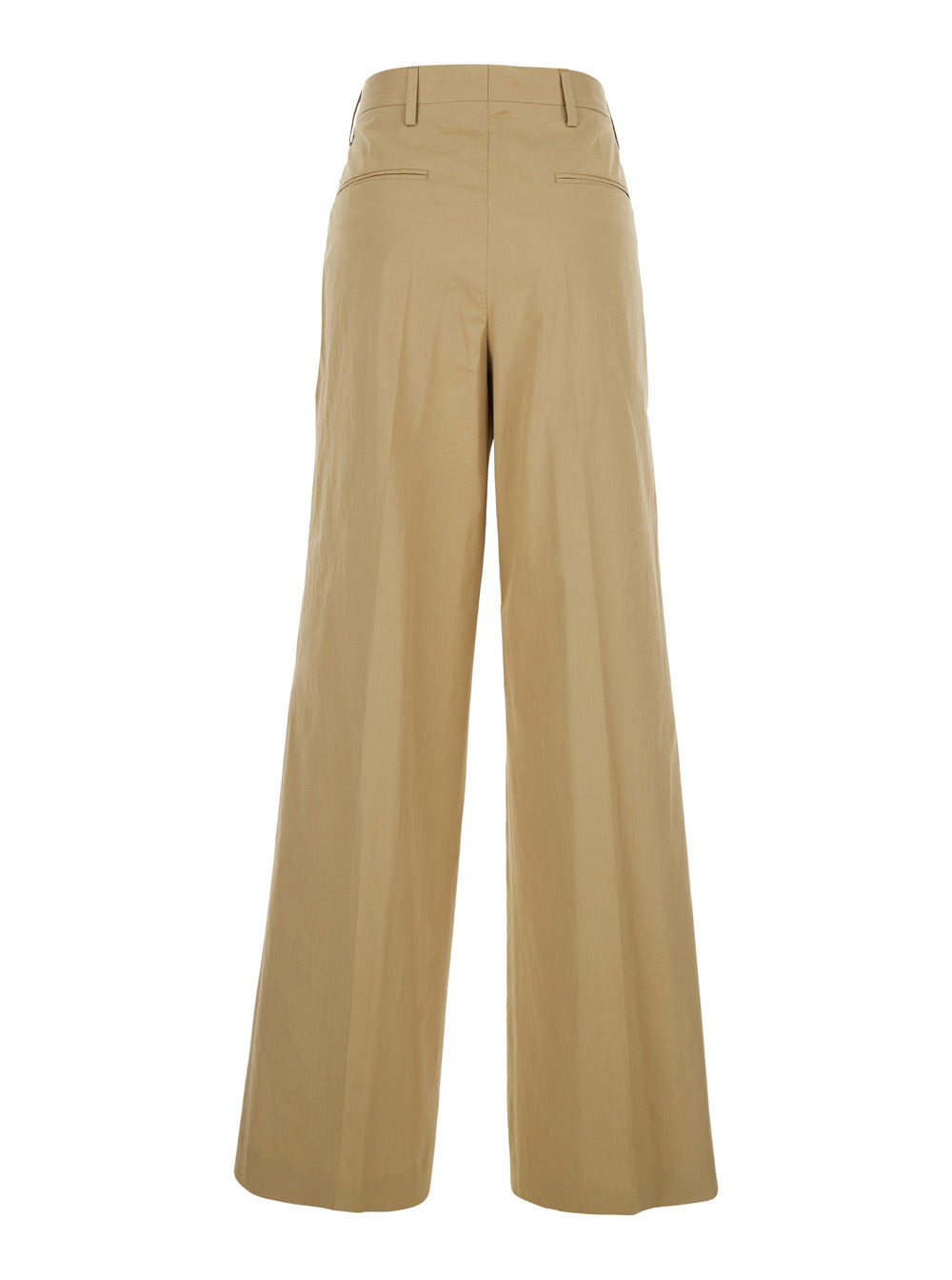 Dries Van Noten Women Beige Pants With Pleated Details In Fabric Woman - 2