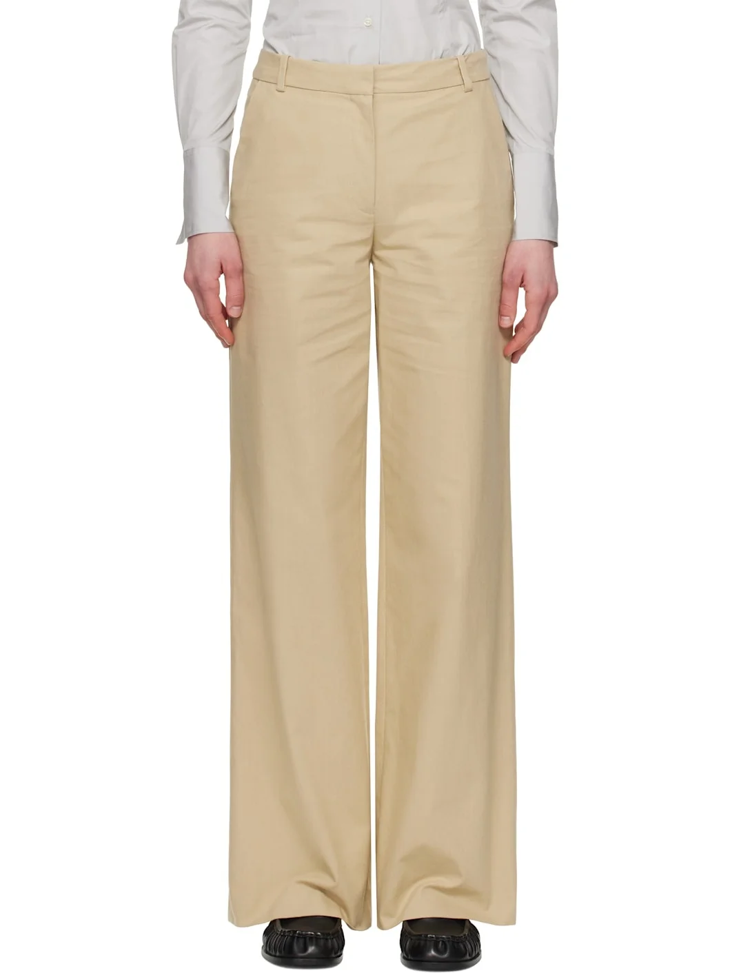 A. P.C. Beige Margaret Trousers - 1