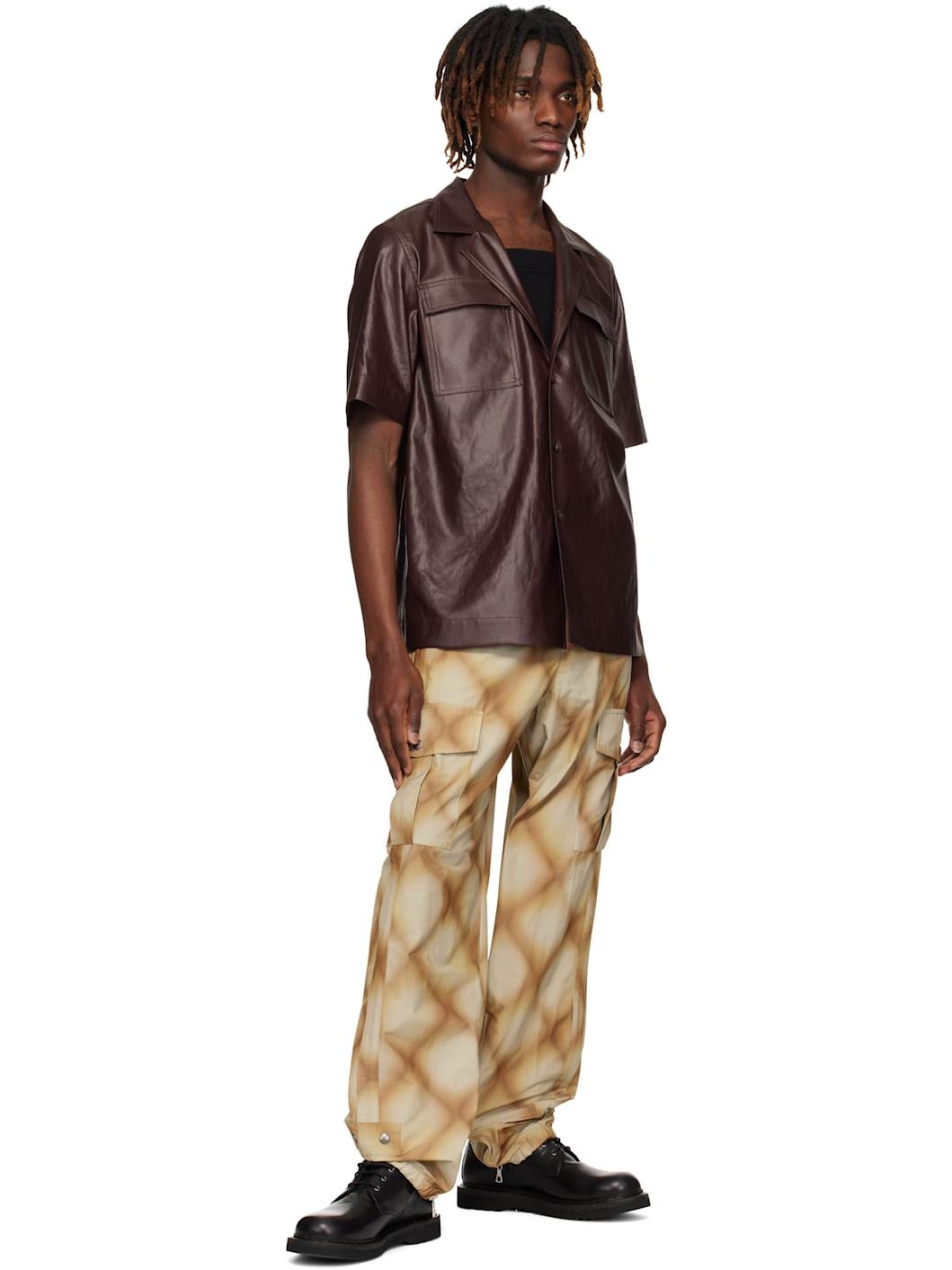 Burgundy Flap Pocket Shirt - 4