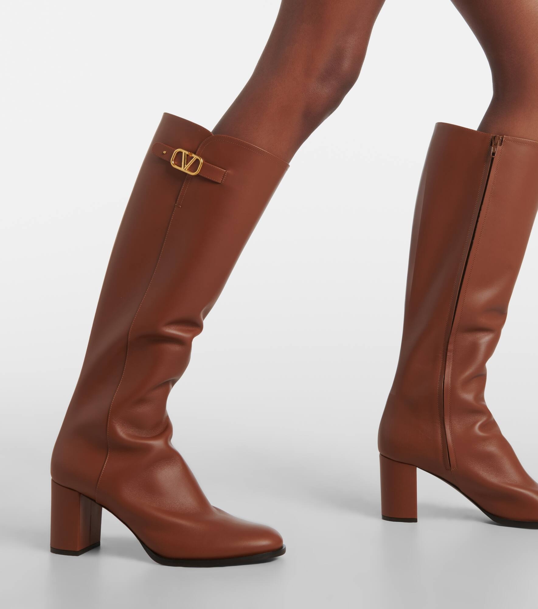 Vlogo Signature leather knee-high boots - 7