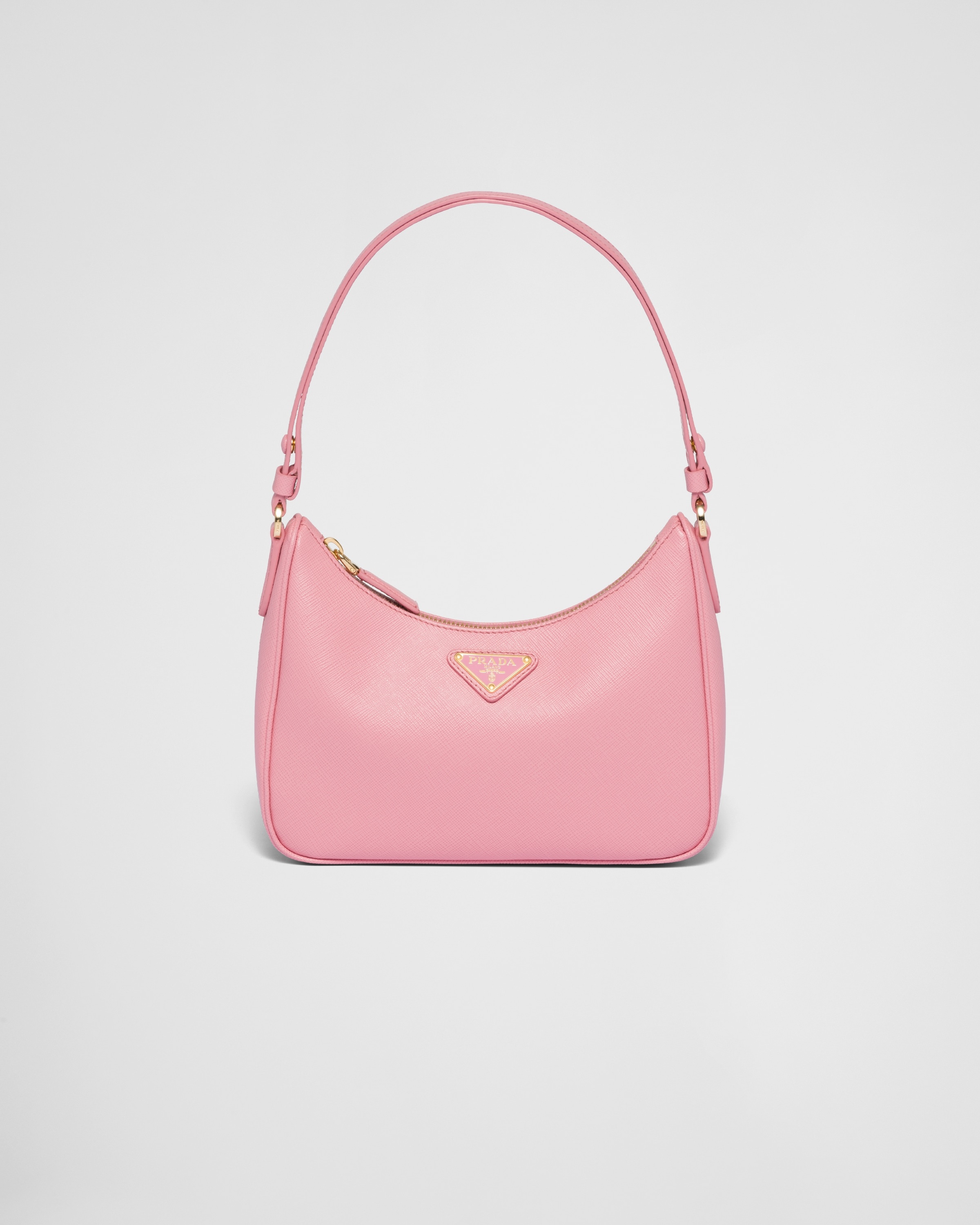 White Prada Re-edition Saffiano Leather Mini Bag