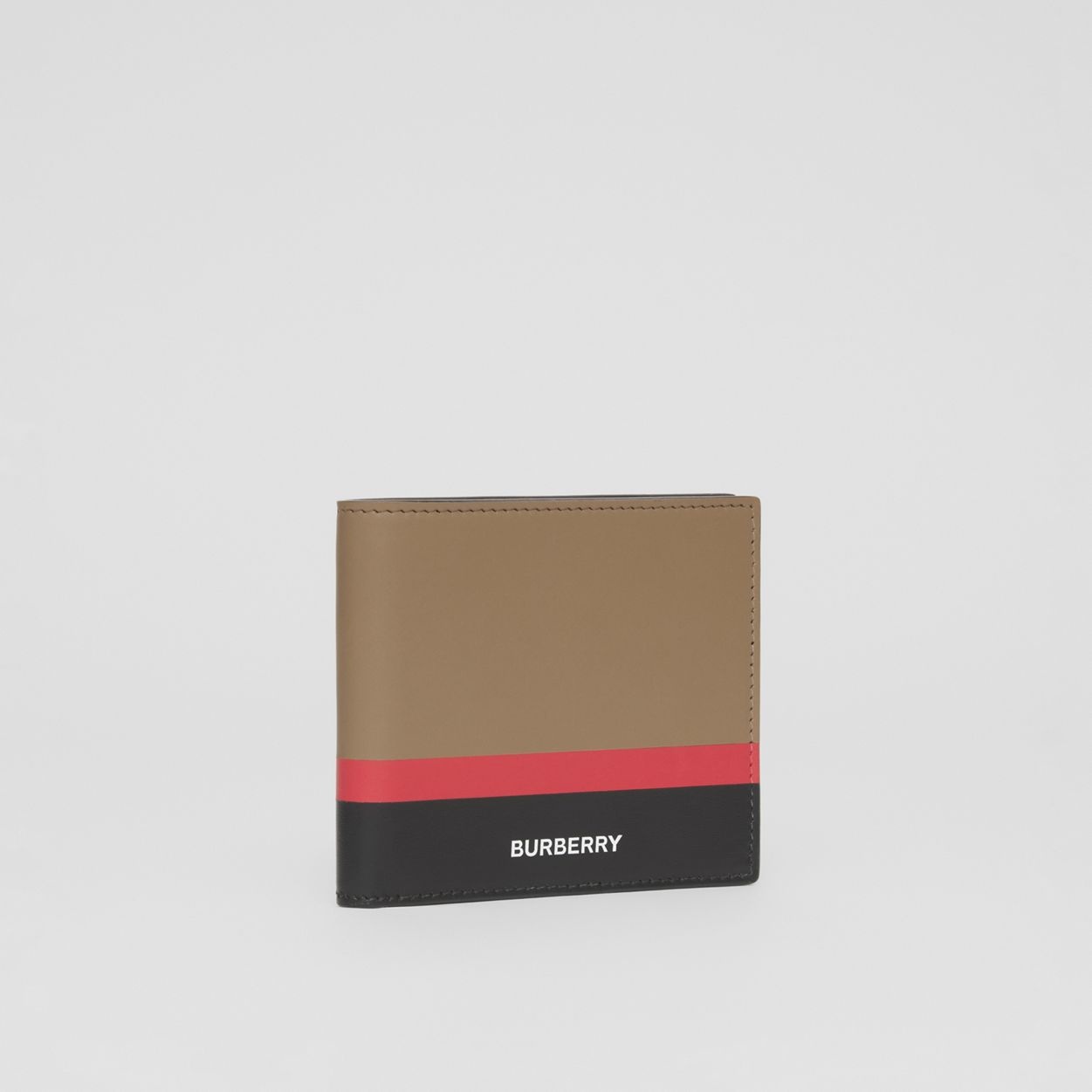 Stripe Intarsia Leather International Bifold Wallet - 4