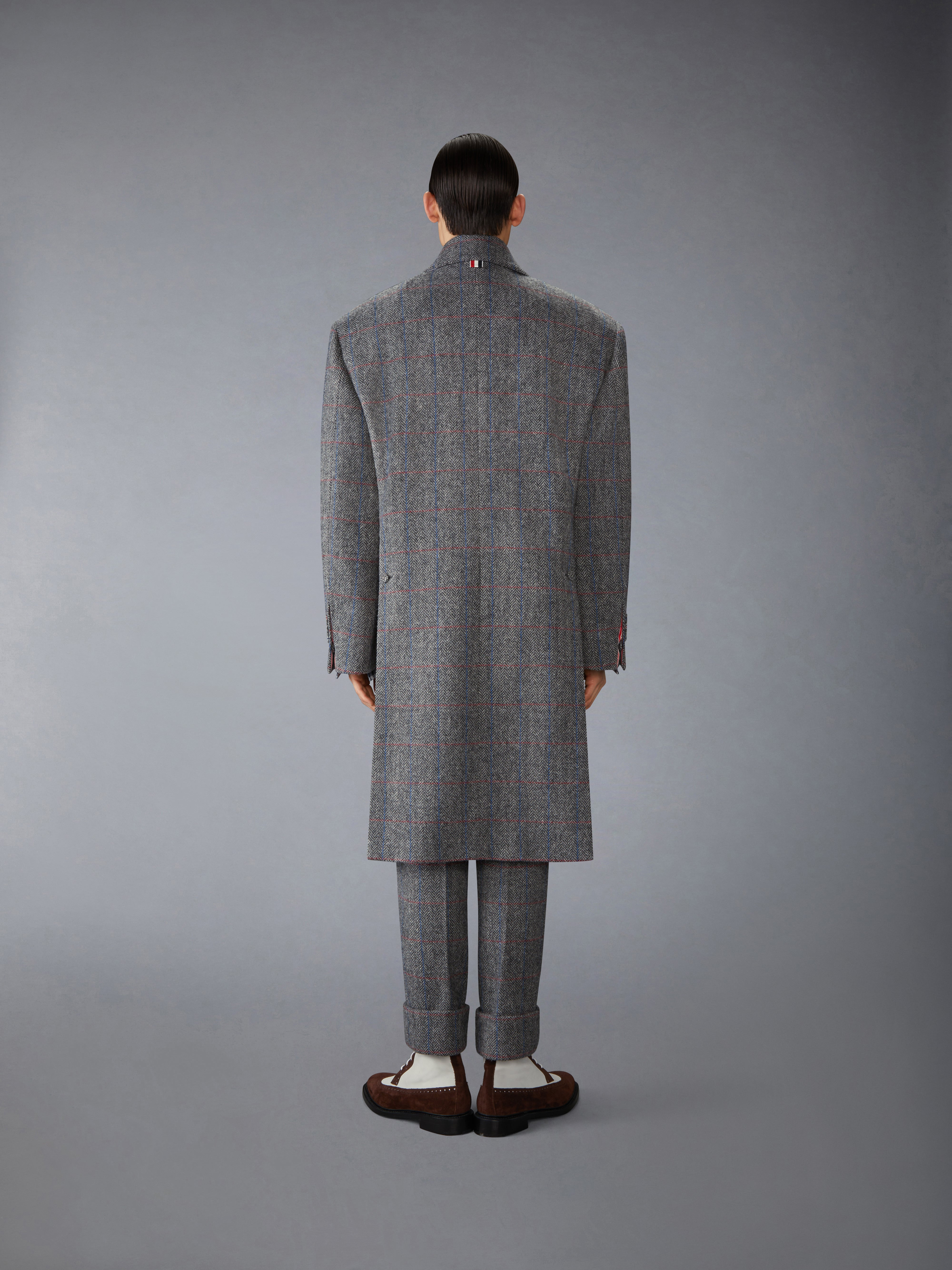 HUNTING TWEED OVERSIZED PEACOAT - 4