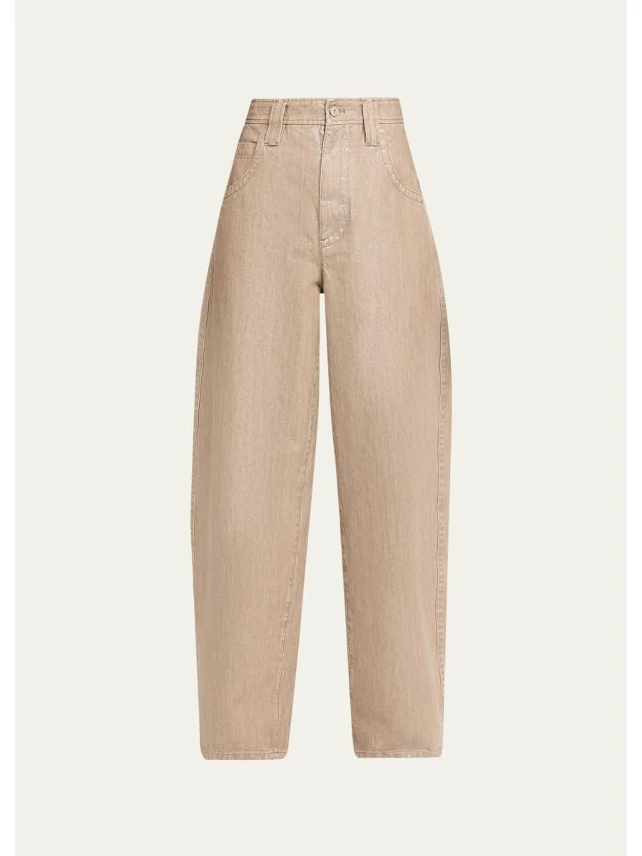 Shimmer Denim Pants - 1