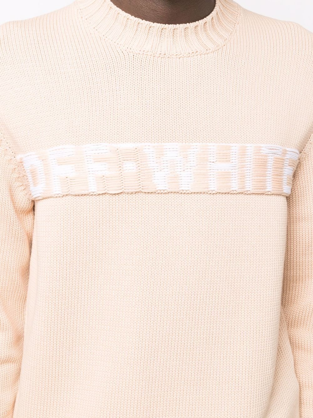 float knit crewneck jumper - 5