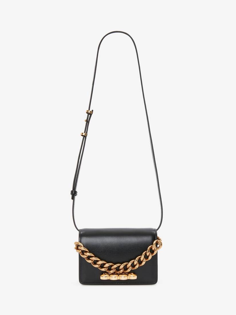 The Four Ring Mini With Chain in Black - 5